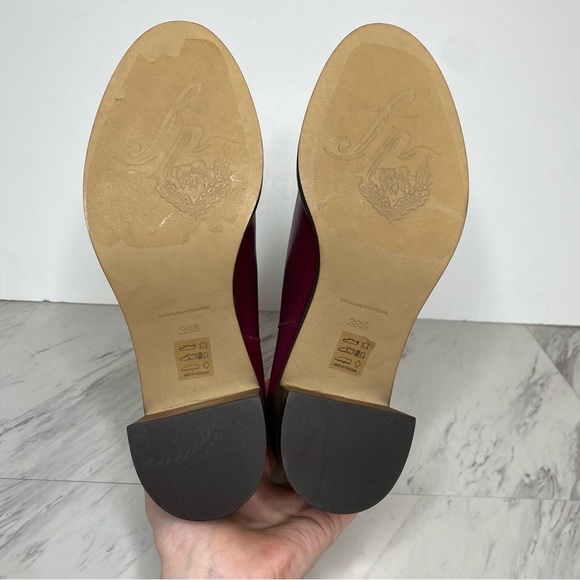 Free People Tabby Mulberry Leather Heeled Bootie 39 1/2 - Picture 12 of 13